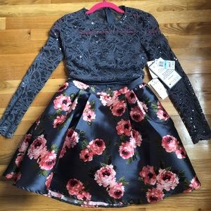 NWT Juniors Macy’s two piece party dress size 5/6